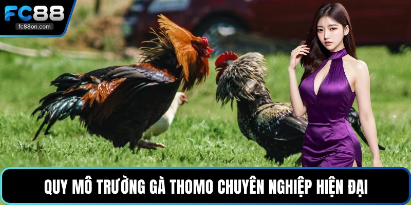 Quy mô trường gà Thomo chuyên nghiệp hiện đại